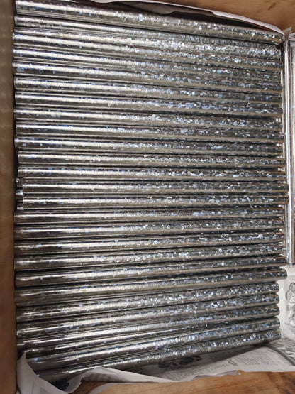 Crystalized Titanium round rod, Grade 5, 30mm diameter