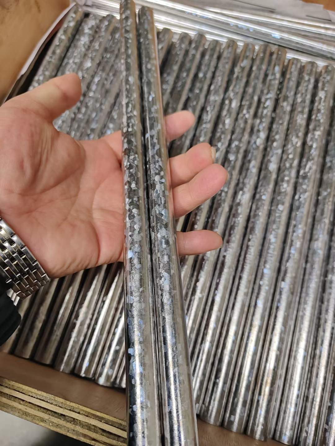 Crystalized Titanium round rod, Grade 5, 30mm diameter