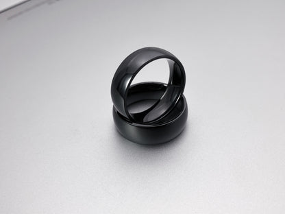 Classic Black Titanium ring, 7~13 size half size are available   dome and polish pattern