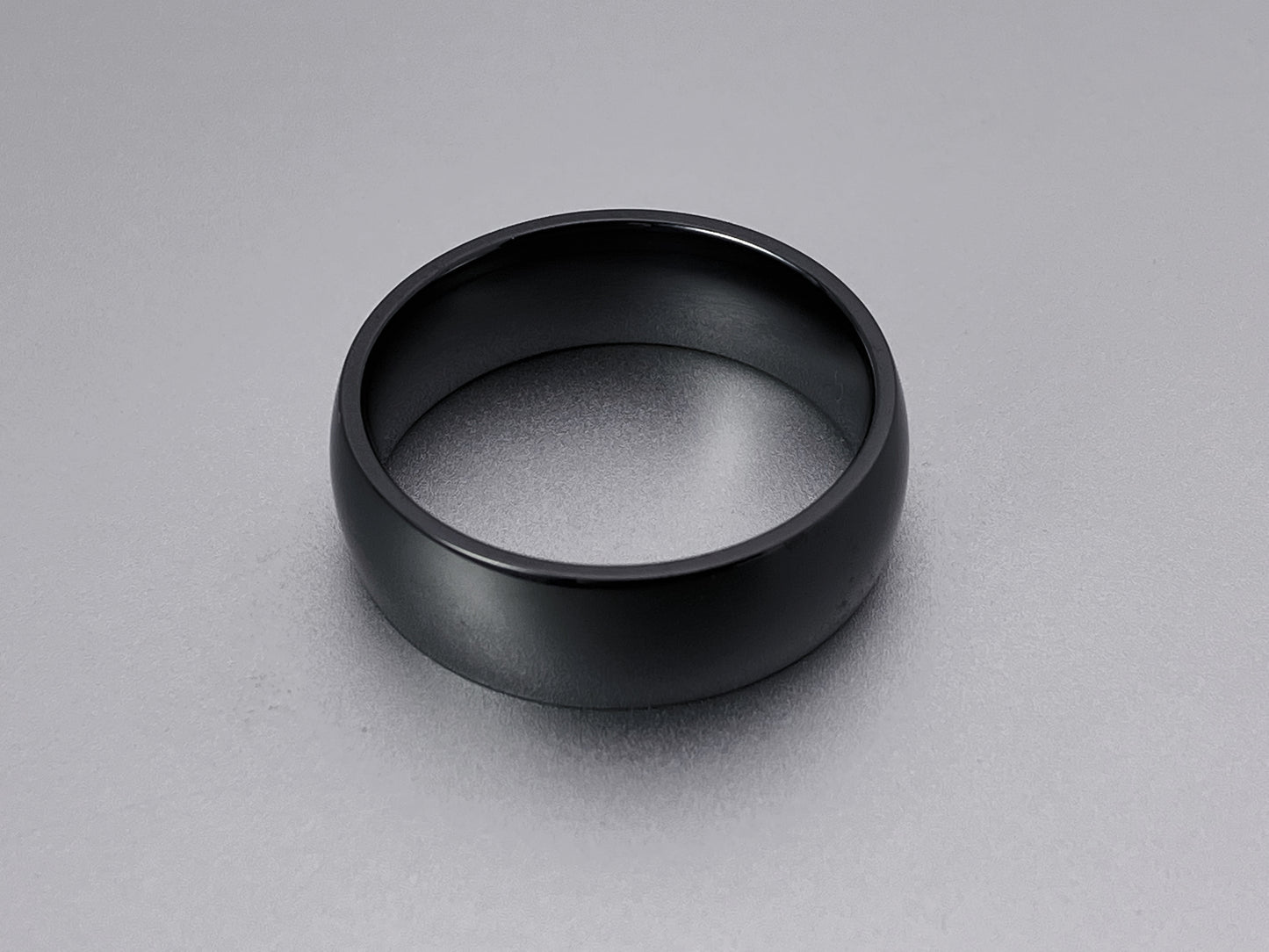 Classic Black Titanium ring, 7~13 size half size are available   dome and polish pattern