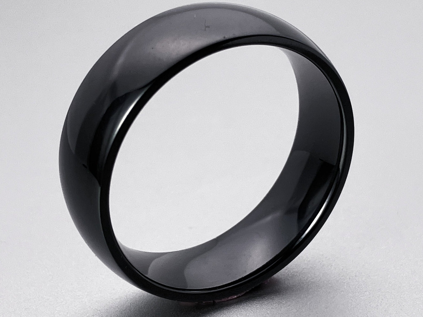 Classic Black Titanium ring, 7~13 size half size are available   dome and polish pattern