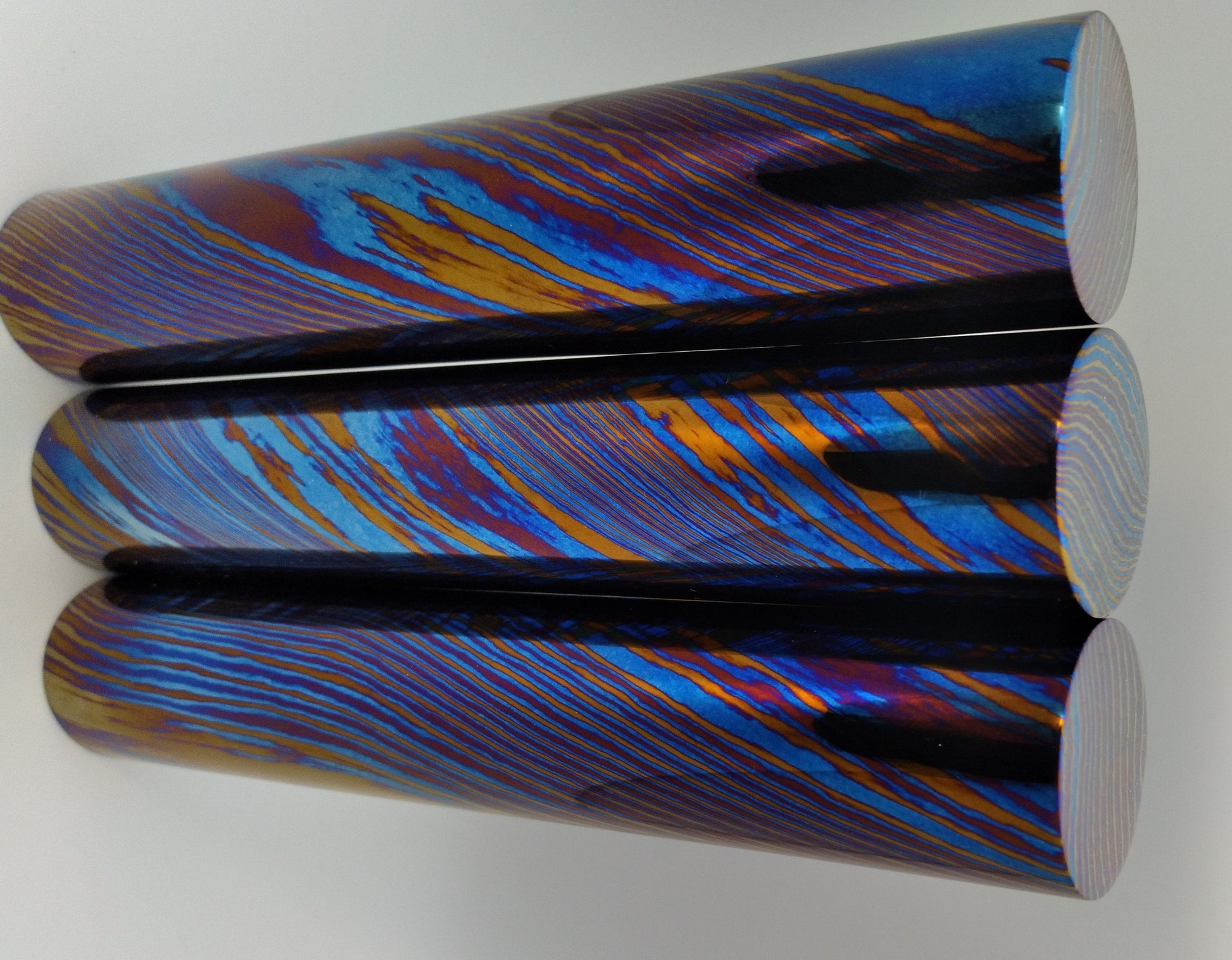 Timascus rod, Damascus Titanium, Titanium alloy, Mokuti